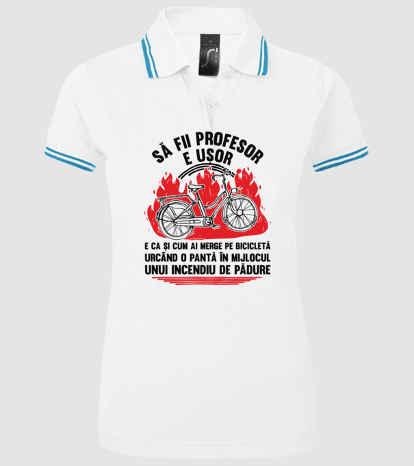 Să fii profesor e ușor model alb pe tricou