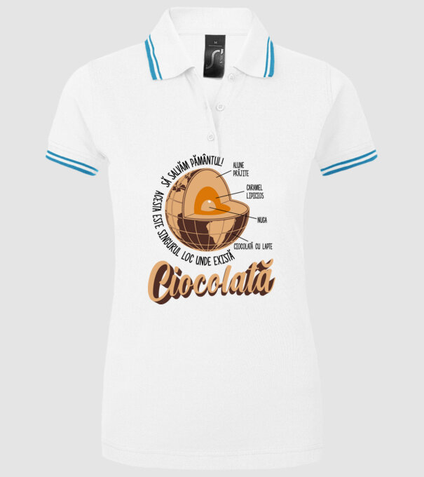 să salvăm Pământul! acesta este singurul loc unde există ciocolată - alune prăjite, caramel lipicios, nuga, ciocolată cu lapte model alb pe tricou