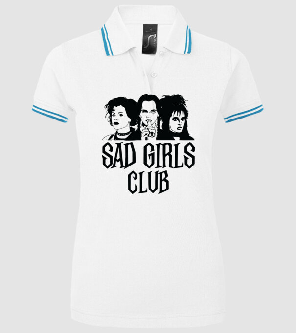 Sad Girls Club model alb pe tricou