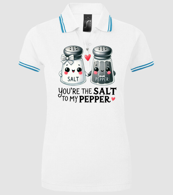 Salt to my Pepper model alb pe tricou