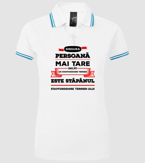 singura persoană mai tare decât un Pinscher la este stăpânul Pinscherului model alb pe tricou