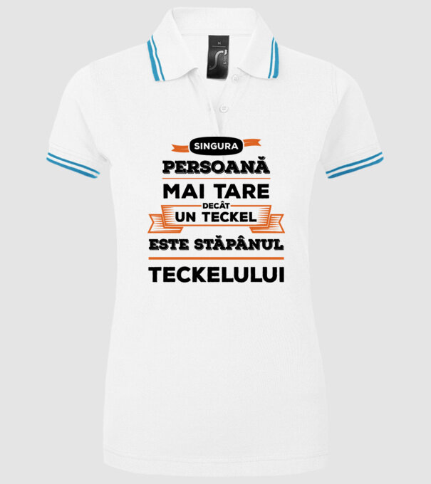 singura persoană mai tare decât un Teckel este stăpânul Teckelului model alb pe tricou