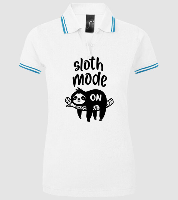 Sloth mode on model alb pe tricou