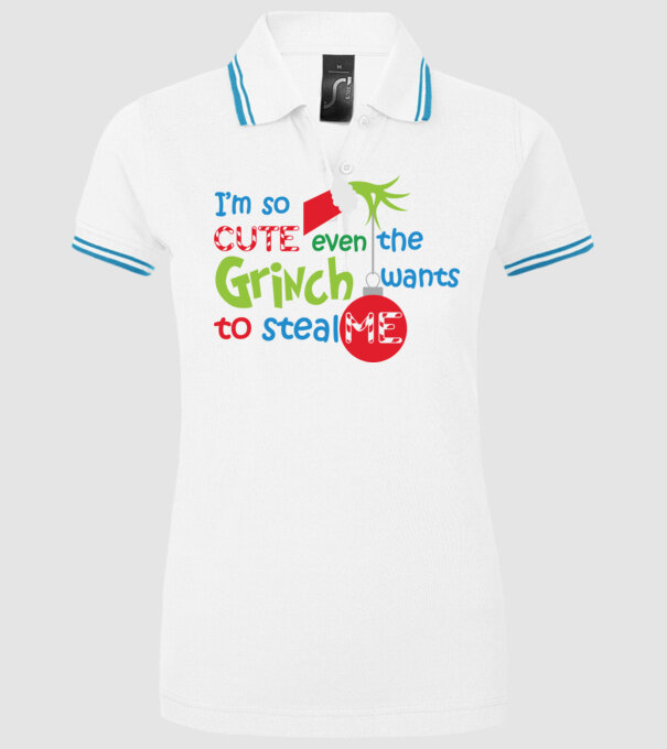 So cute Grinch model alb pe tricou