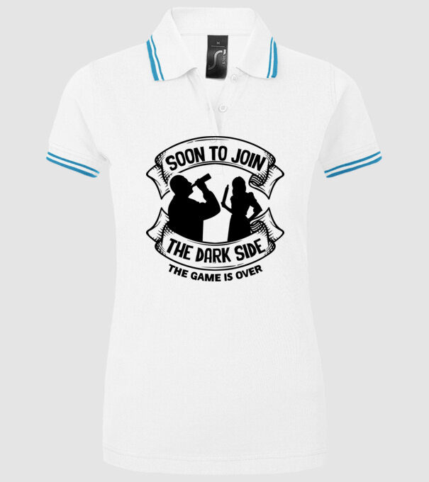 Soon join the dark side model alb pe tricou