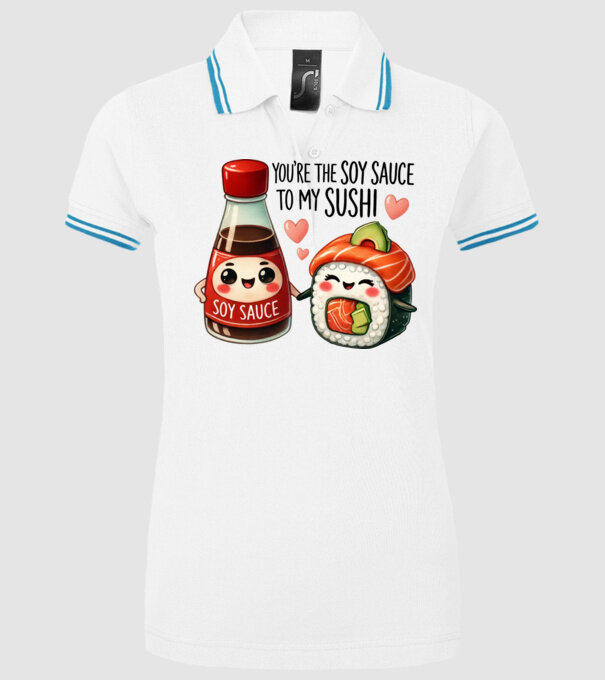 Soy Sauce to my Sushi model alb pe tricou
