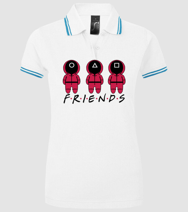 squid game friends model alb pe tricou