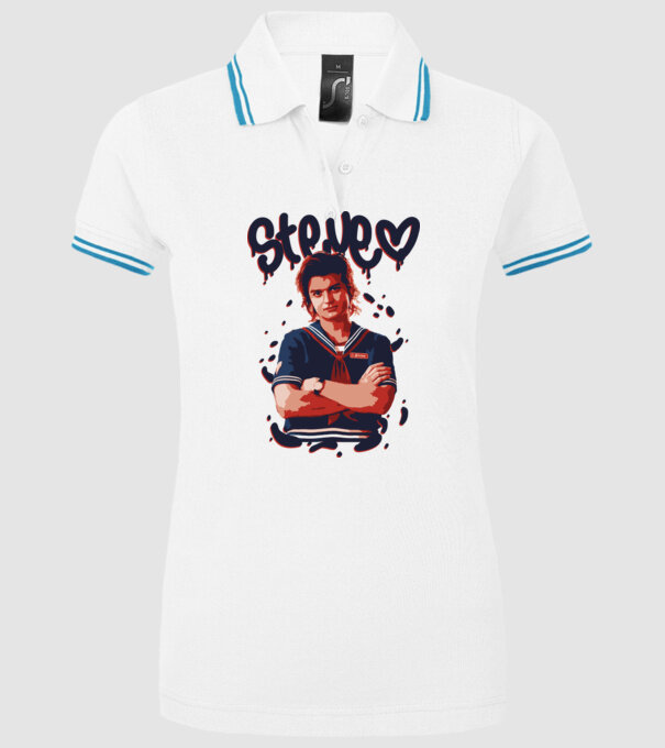 steve stranger things model alb pe tricou