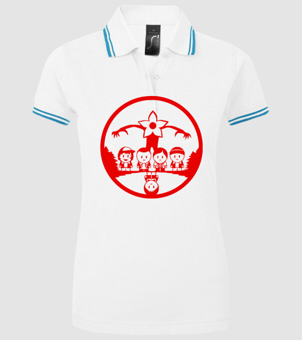 stranger things cartoon model alb pe tricou