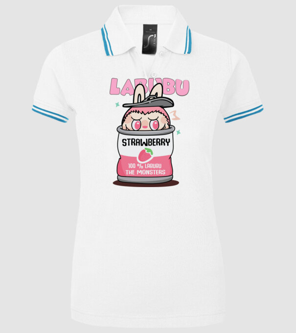 Strawberry Labubu model alb pe tricou