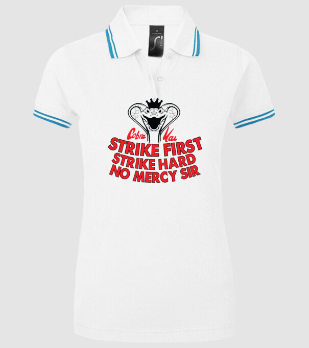 Strike first strike hard logo model alb pe tricou