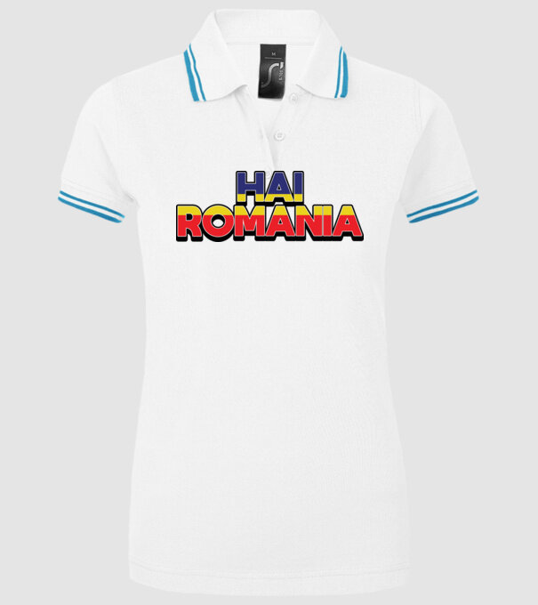 Subtitlu Hai Romania model alb pe tricou