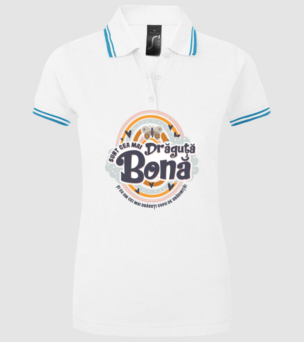 Sunt cea mai drăguță bonă! ... și eu am cei mai drăguți copii de grădiniță! model alb pe tricou