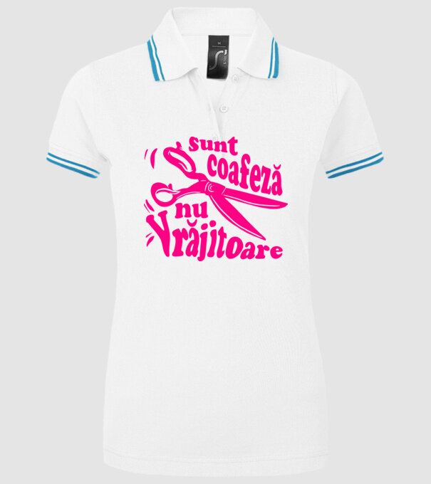 sunt coafeză, nu vrăjitoare model alb pe tricou