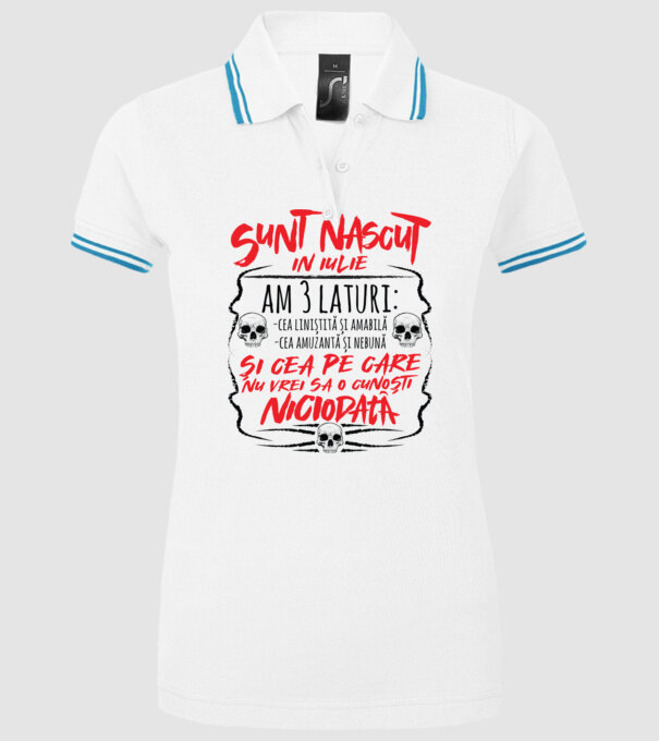 Sunt născut în iunie, am 3 laturi model alb pe tricou