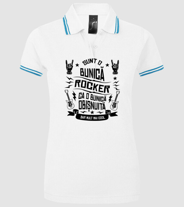 Sunt o bunică rocker, ca o bunică obișnuită, dar mult mai cool model alb pe tricou