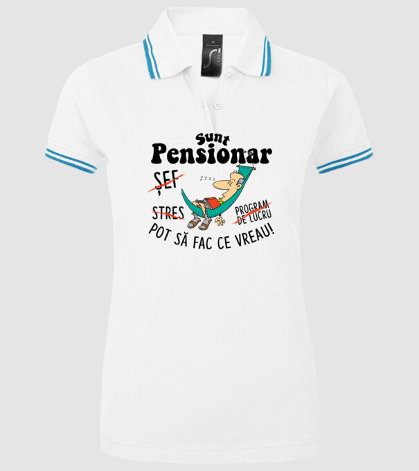 Sunt pensionar - pot să fac ce vreau! stres, program de lucru, șef model alb pe tricou