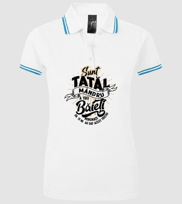 Sunt tatăl mândru a trei băieți minunați - da, ei mi-au dat acest tricou model alb pe tricou