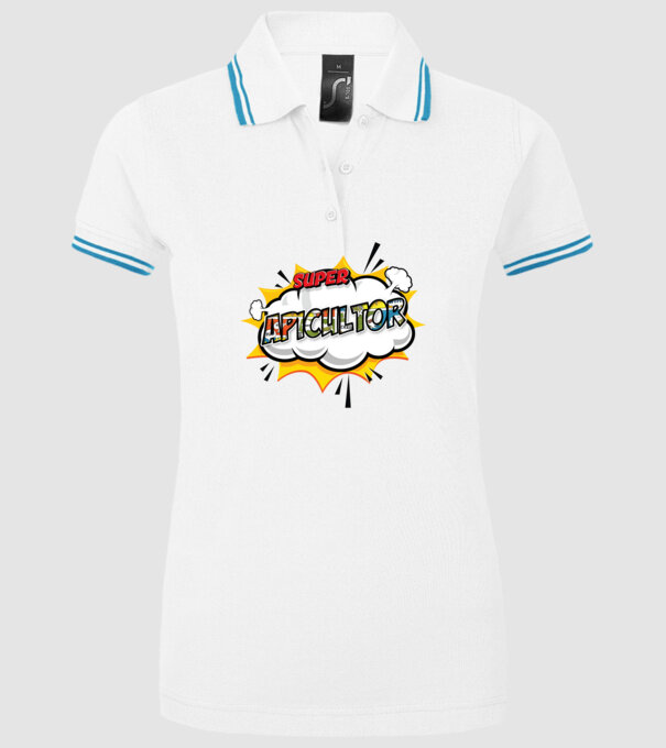 Super Apicultor model alb pe tricou