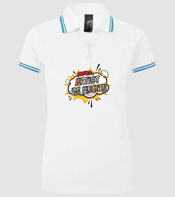 Super Artist de unghii model alb pe tricou