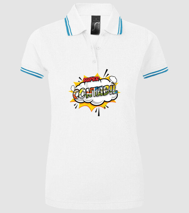 Super Contabil model alb pe tricou