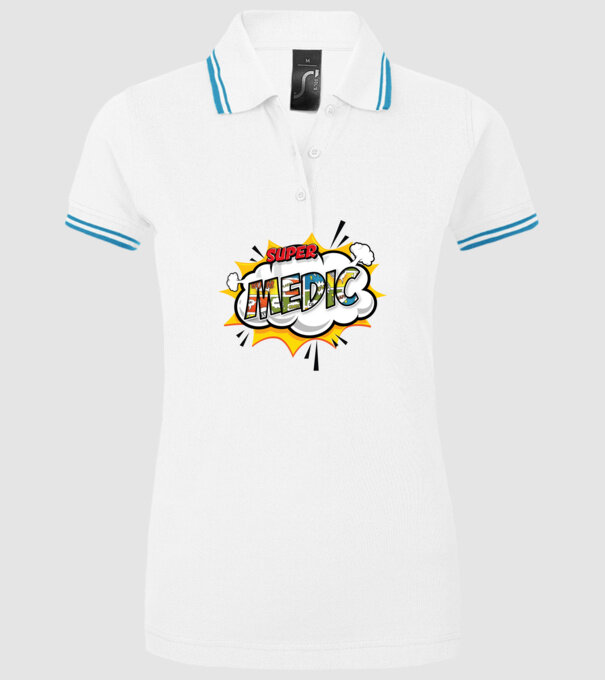 Super Medic model alb pe tricou