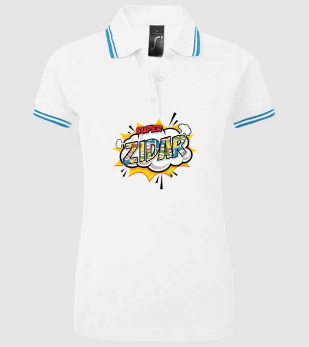 Super Zidar model alb pe tricou