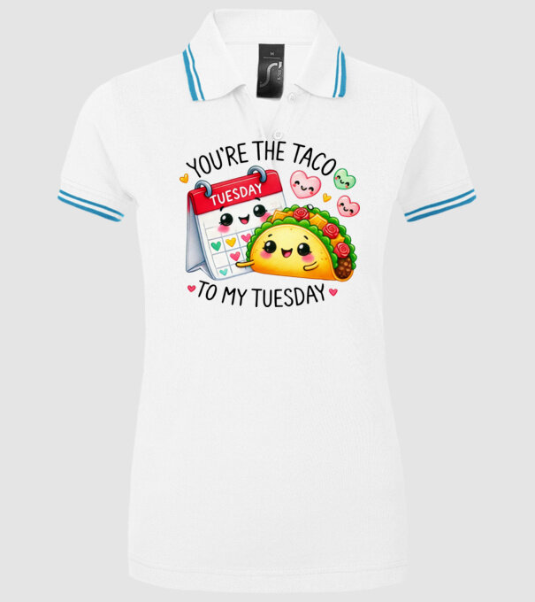Taco to my Tuesday model alb pe tricou