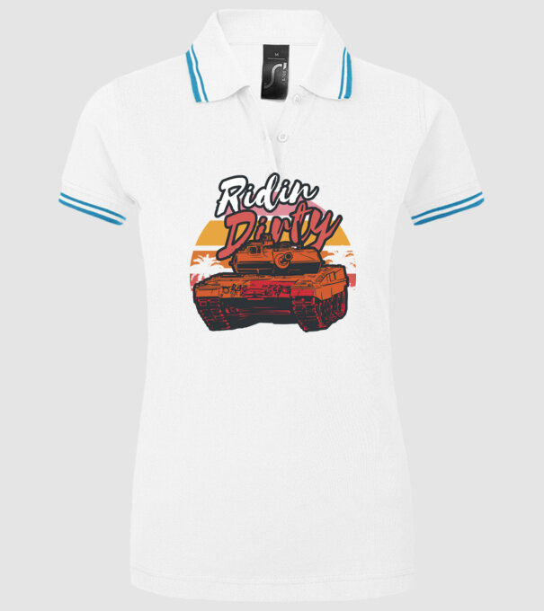 Tancuri model alb pe tricou