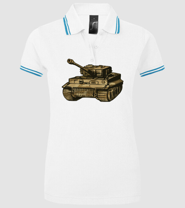Tancuri model alb pe tricou