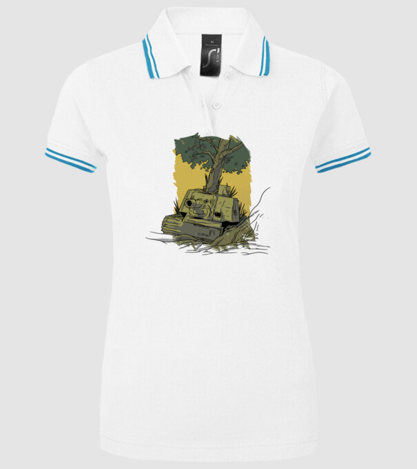 Tancuri model alb pe tricou