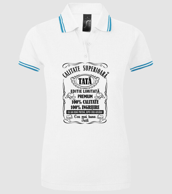 Tată Premium - ediție limitată premium model alb pe tricou