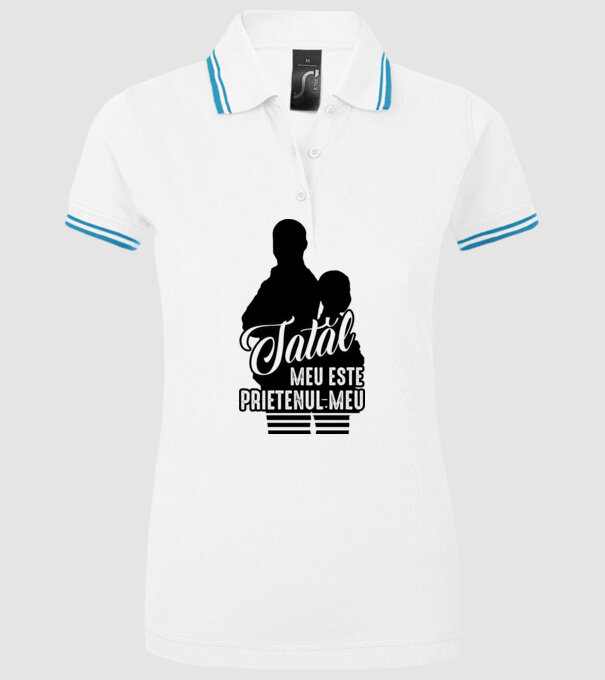 tatăl meu este prietenul meu model alb pe tricou