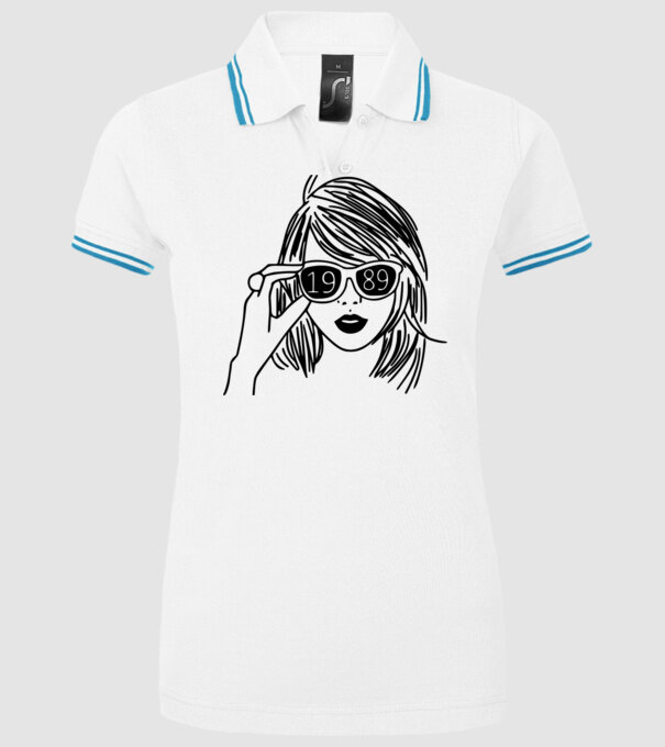 Taylor Swift 1989 model alb pe tricou