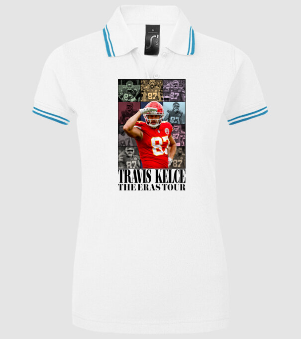 Taylor Swift Eras Travis Kelce model alb pe tricou