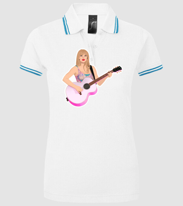 Taylor Swift pink model alb pe tricou