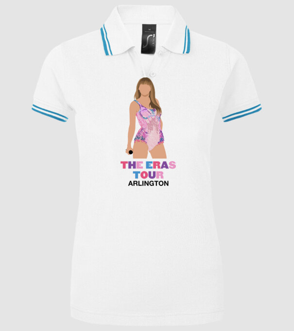 Taylor Swift The Eras Tour Arlington 4 model alb pe tricou
