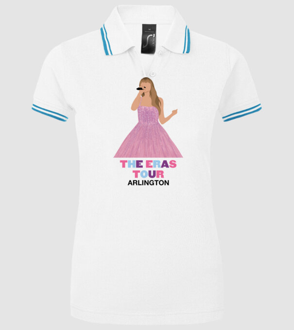 Taylor Swift The Eras Tour Arlington model alb pe tricou