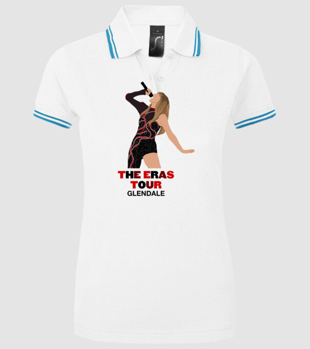 Taylor Swift The Eras Tour Glendale model alb pe tricou