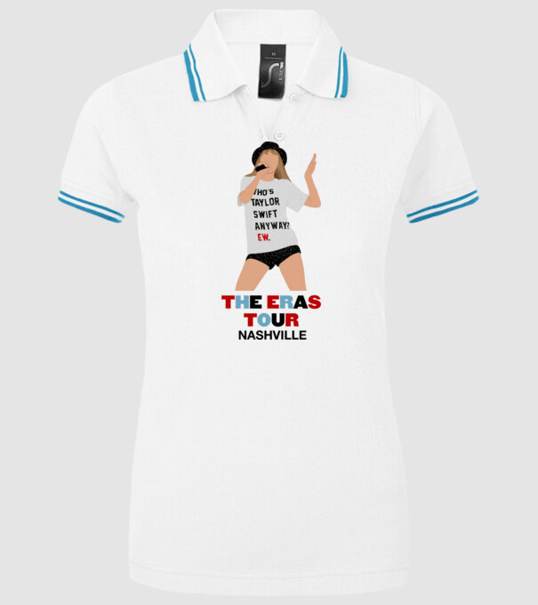 Taylor Swift The Eras Tour Nashville 2 model alb pe tricou