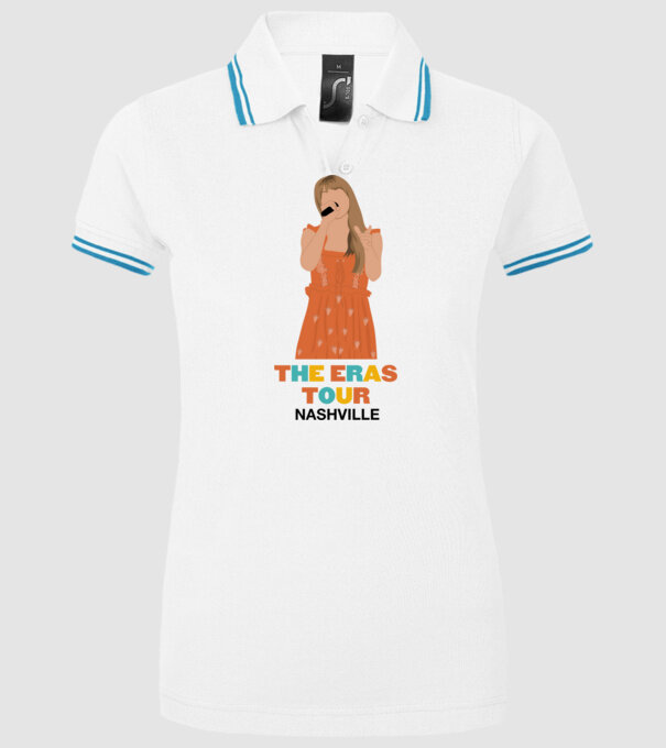 Taylor Swift The Eras Tour Nashville 3 model alb pe tricou
