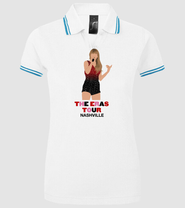 Taylor Swift The Eras Tour Nashville model alb pe tricou