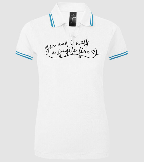 Taylor Swift you and i walk a fragile line model alb pe tricou