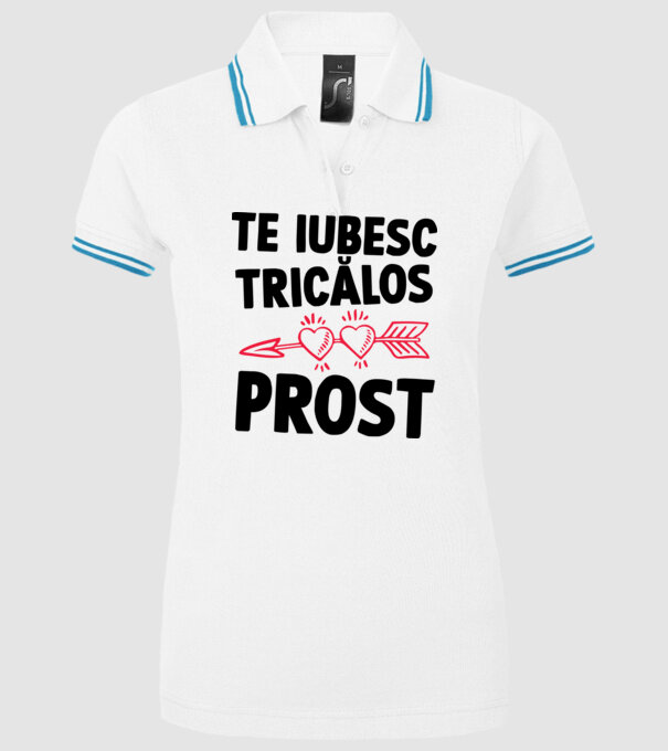 Te iubesc, ticălos prost model alb pe tricou