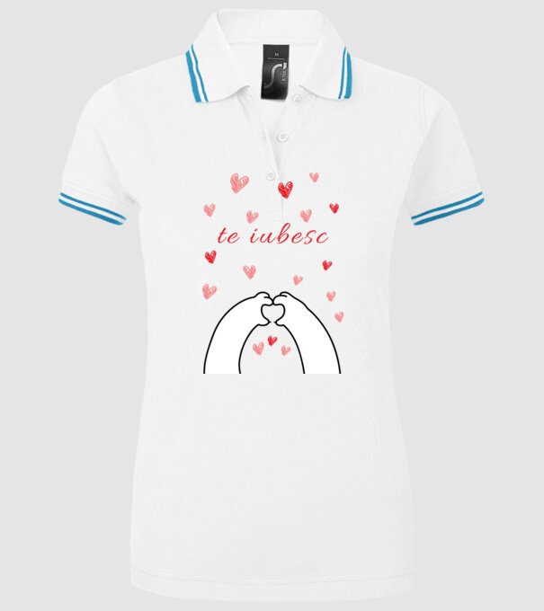 te iubesc model alb pe tricou