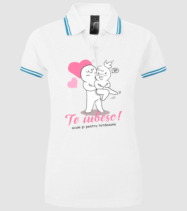 te iubesc model alb pe tricou