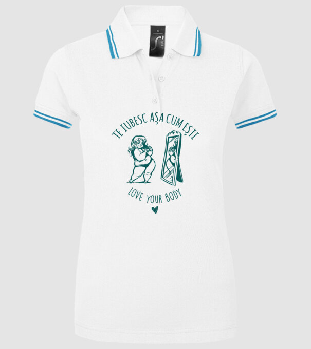 Te iubesc așa cum ești model alb pe tricou
