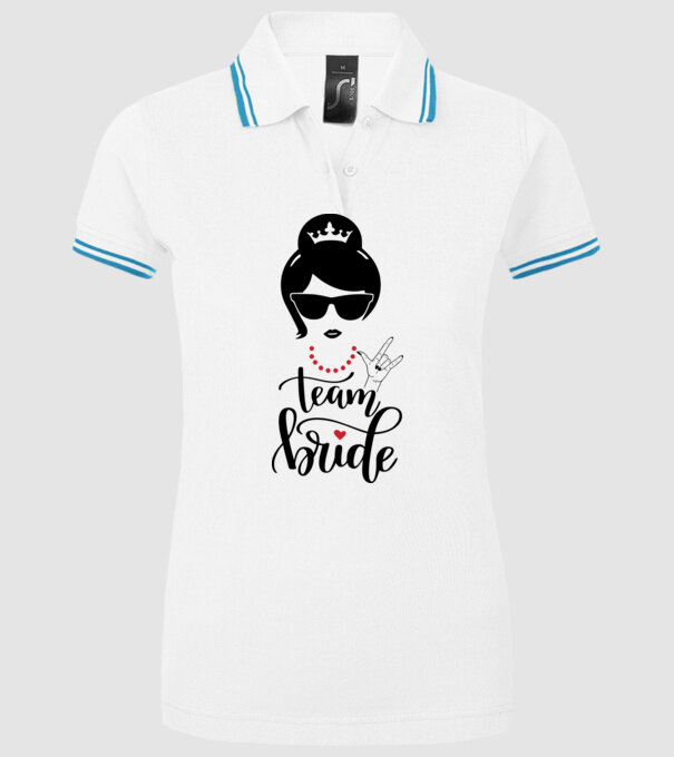 Team Cool Bride model alb pe tricou