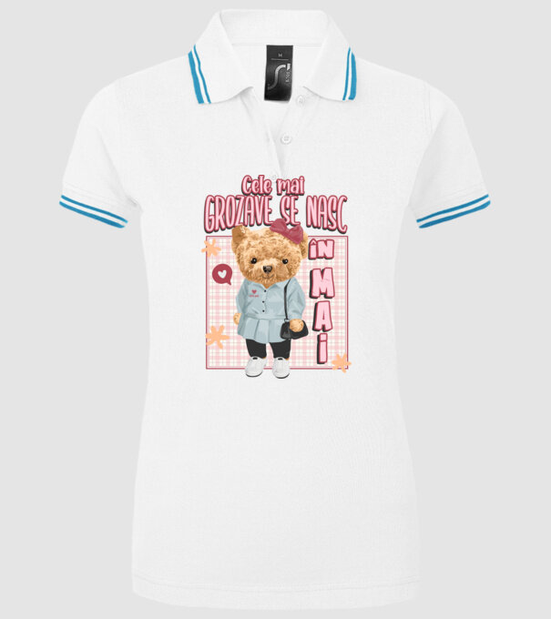 Teddy cele cool girl MAI model alb pe tricou