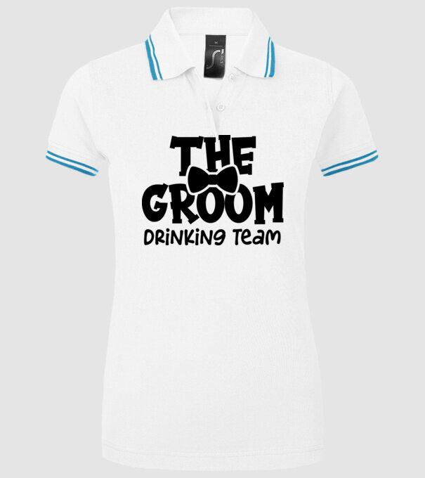 The Groom model alb pe tricou